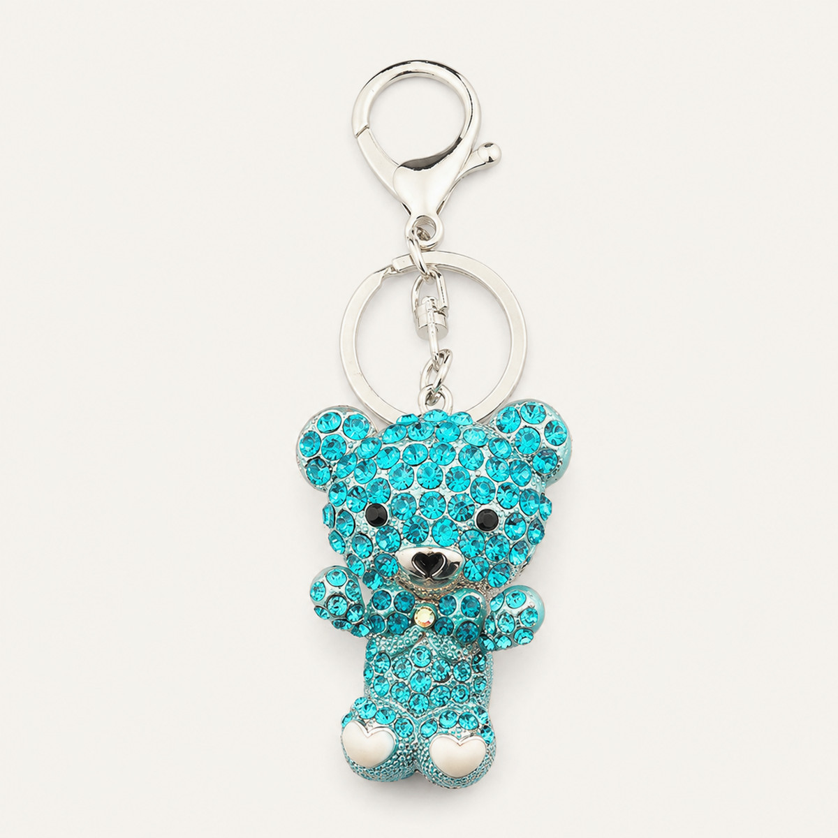 Crystal Teddy Bear Metal Keychain - view 1