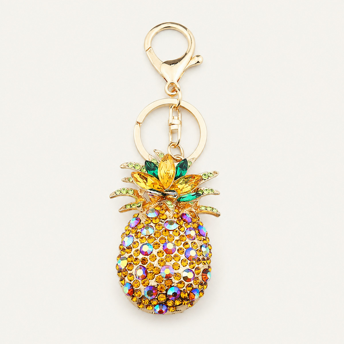 Multicolor Crystal Pineapple Keychain