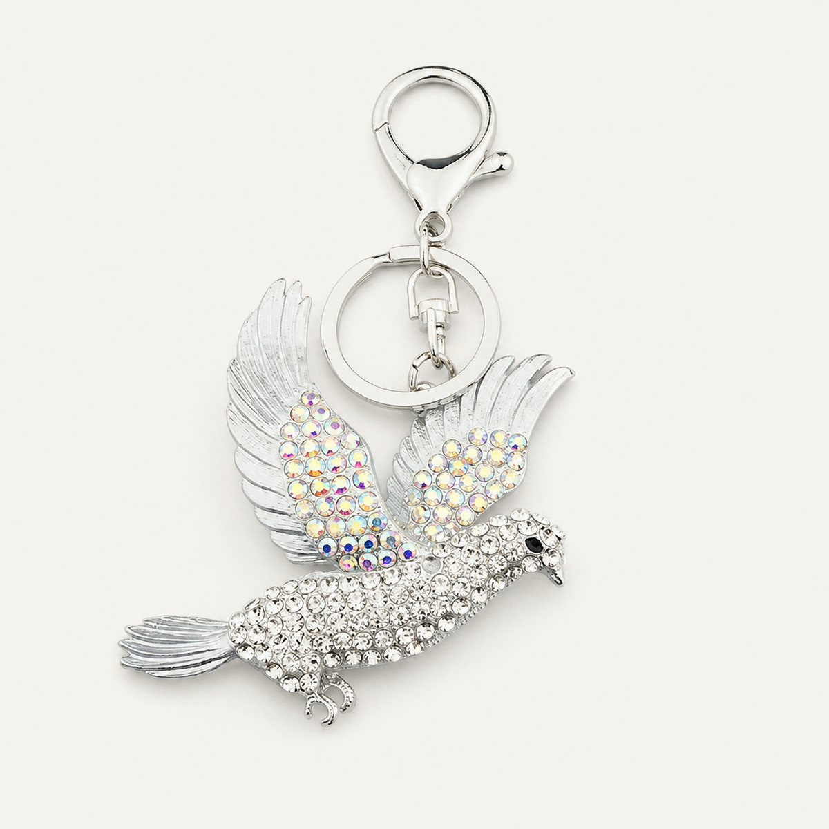 Crystal Flying Bird Metal Keychain - view 2