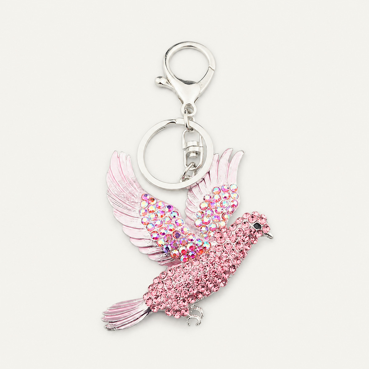 Crystal Flying Bird Metal Keychain - view 1