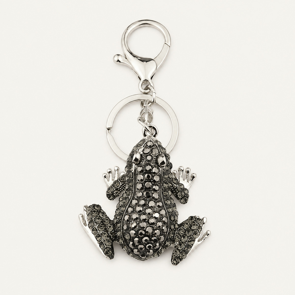Dimensional Crystal Frog Metal Keychain - view 3