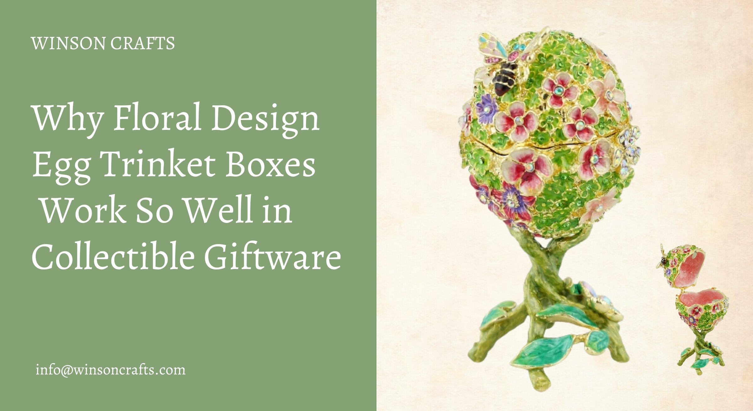 Why Floral Design Egg Trinket Boxes Work So Well in Collectible Giftware