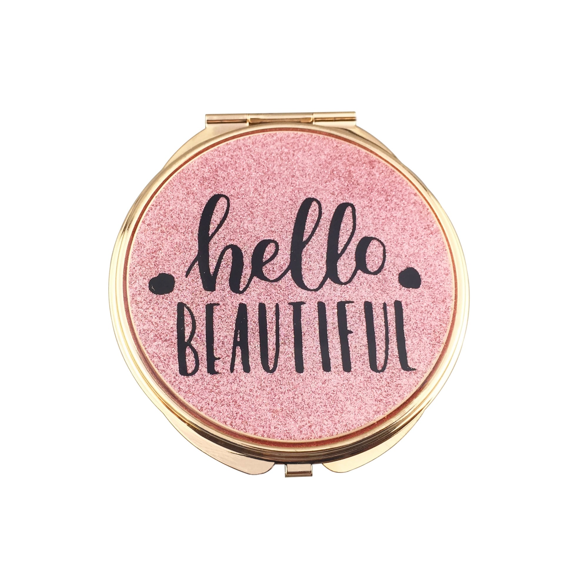 Hello Beautiful Glitter Epoxy Compact Mirror - view 2