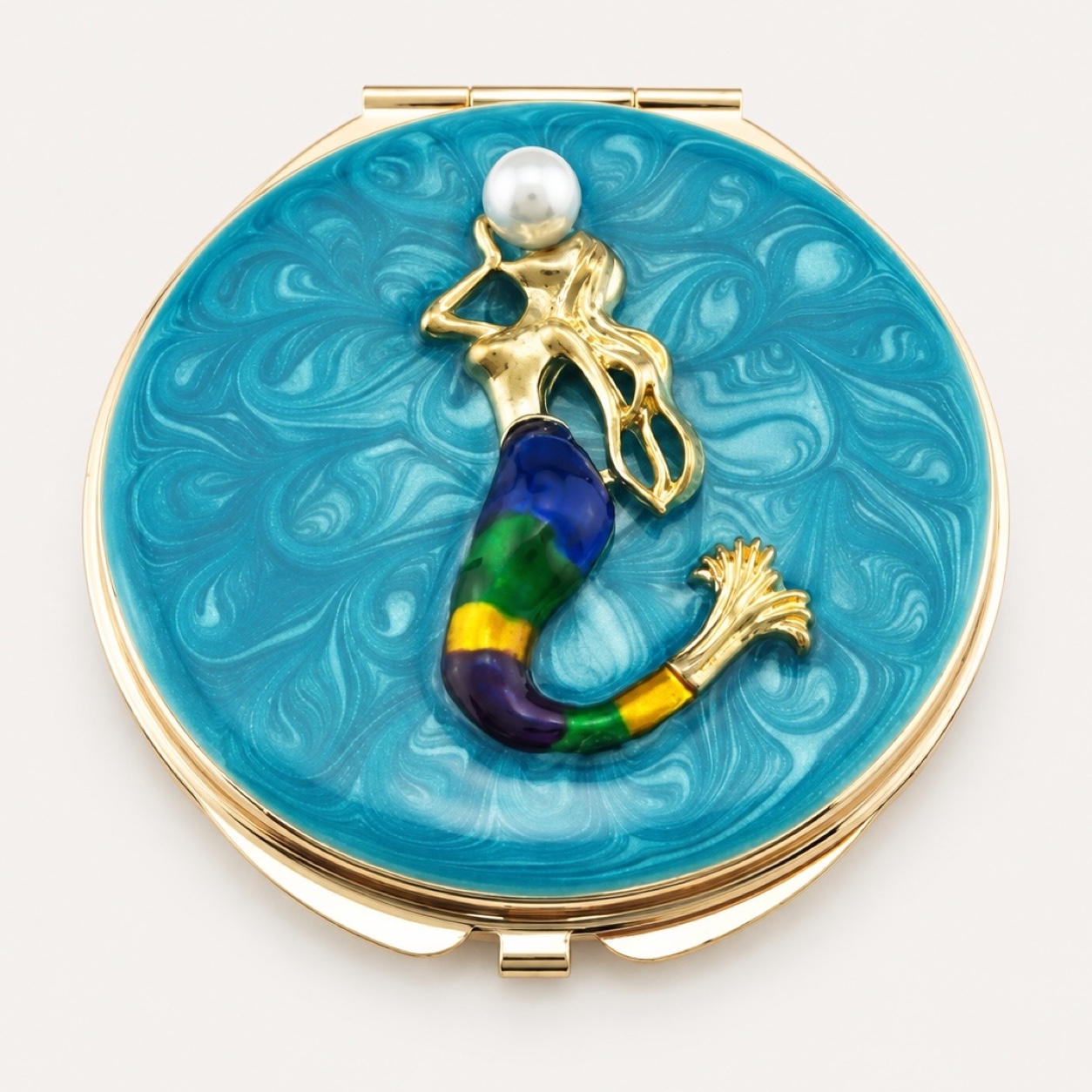 Mermaid Enamel Compact Mirror