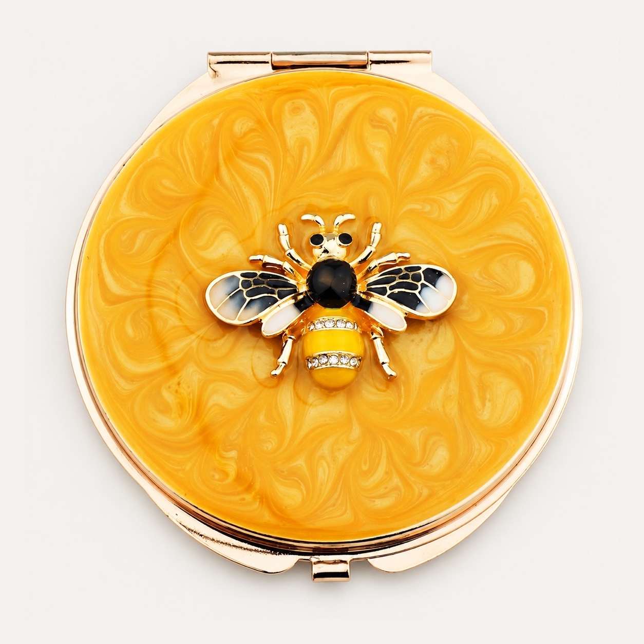 Honey Bee Enamel Compact Mirror