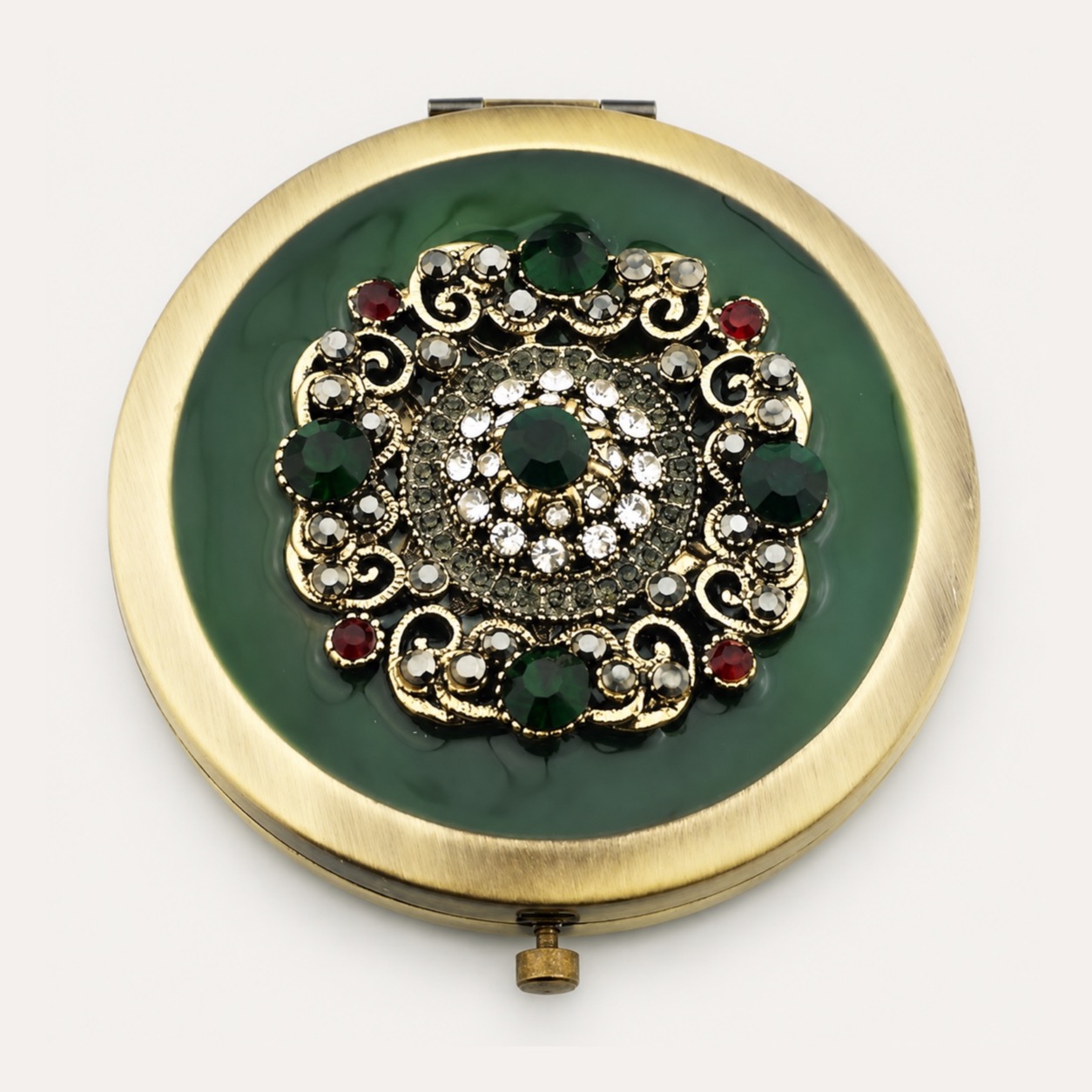 Vintage Baroque Scroll Compact Mirror