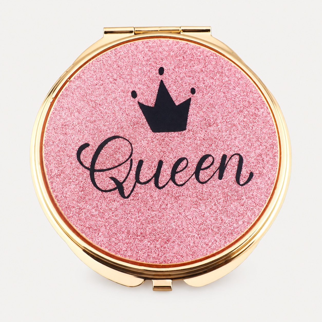 Queen Crown Glitter Epoxy Compact Mirror