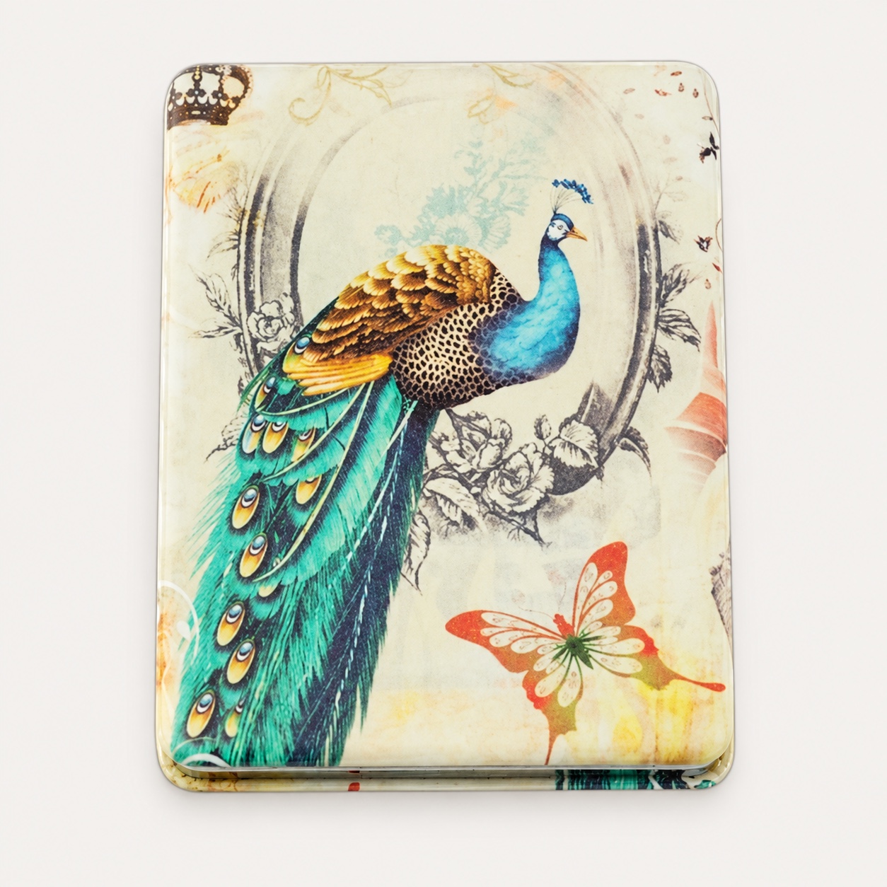Custom Printed 85 × 60mm Rectangular PU Leather Compact Mirror - view 1