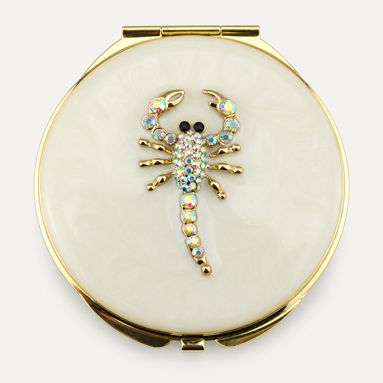 Crystal Scorpion Jeweled Compact Mirror