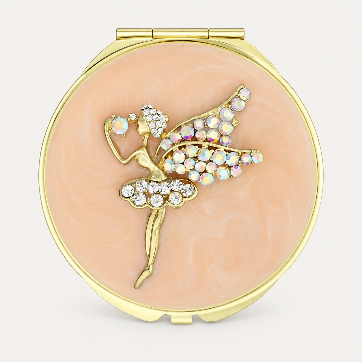 Crystal Fairy Jeweled Compact Mirror