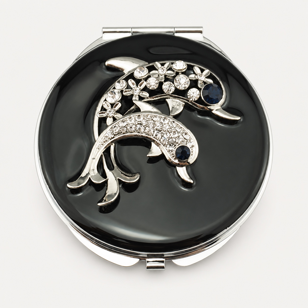 Crystal Phoenix Jeweled Compact Mirror
