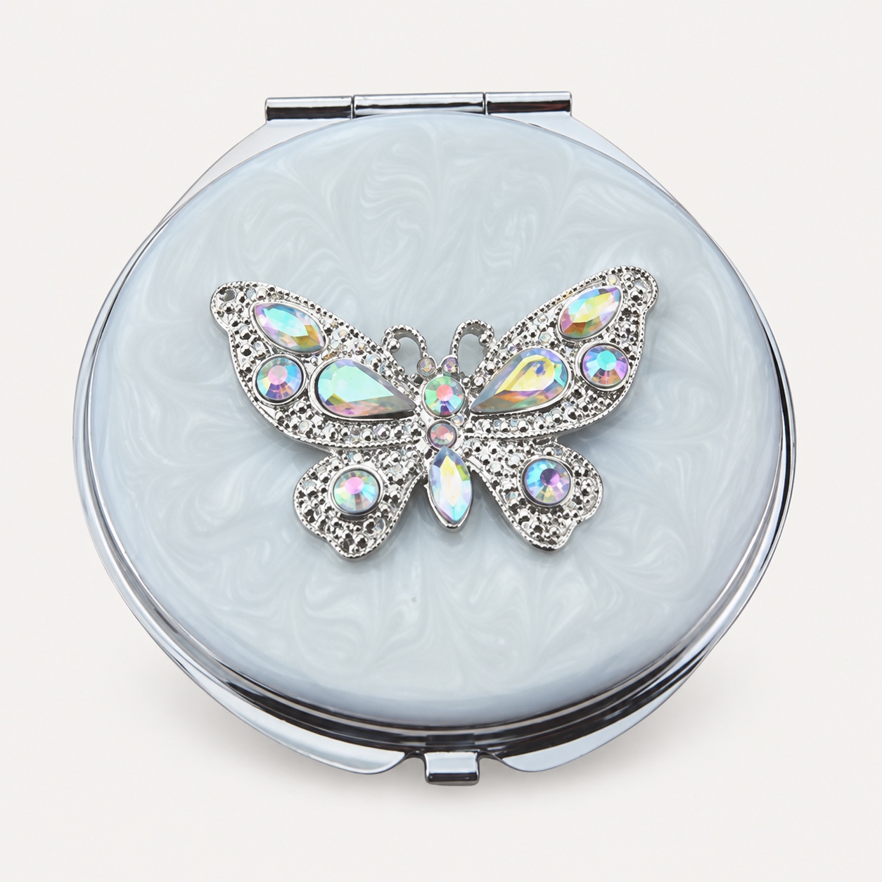 Jeweled Butterfly Compact Mirror