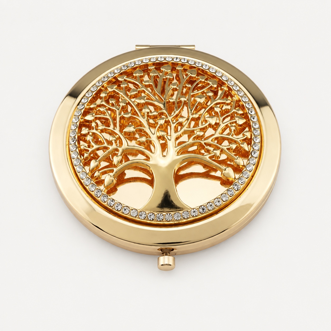 Crystal Tree of Life Jeweled Compact Mirror - view 1