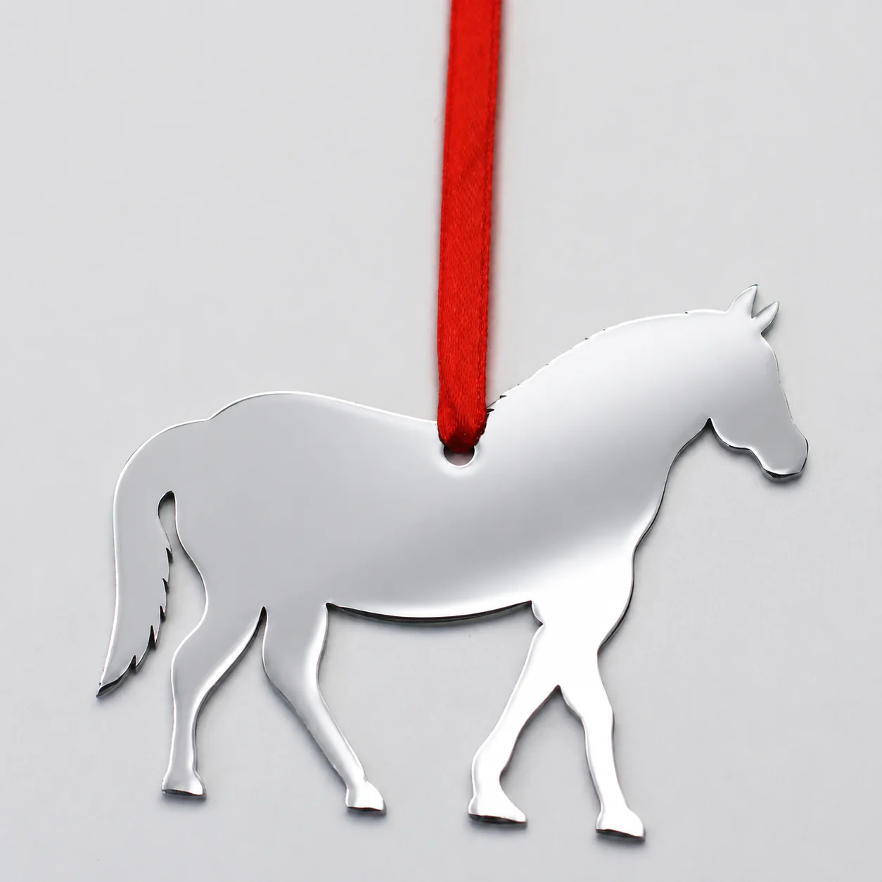 Custom Engraved Mirror Horse Christmas Ornament