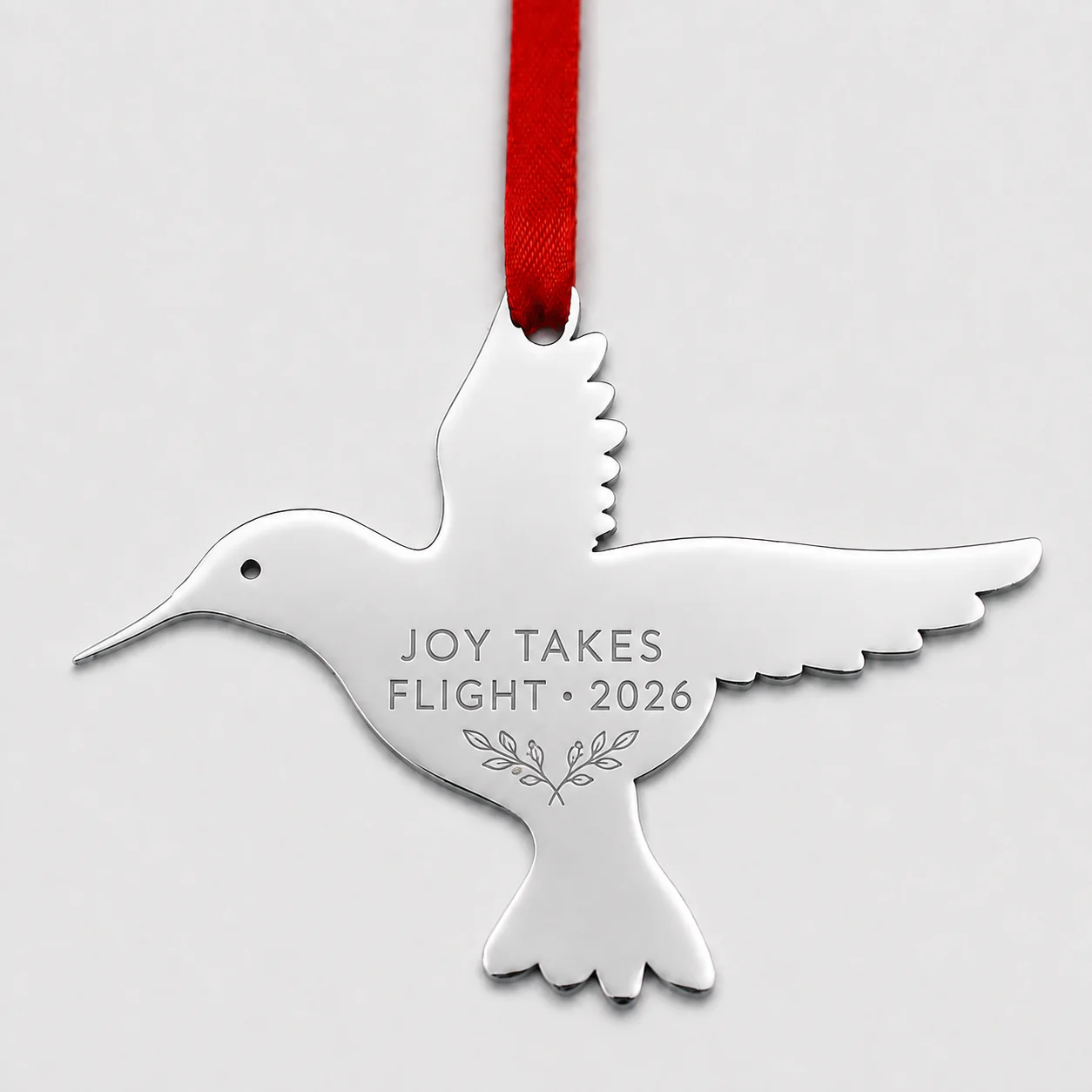Custom Engraved Hummingbird Christmas Ornament - view 2