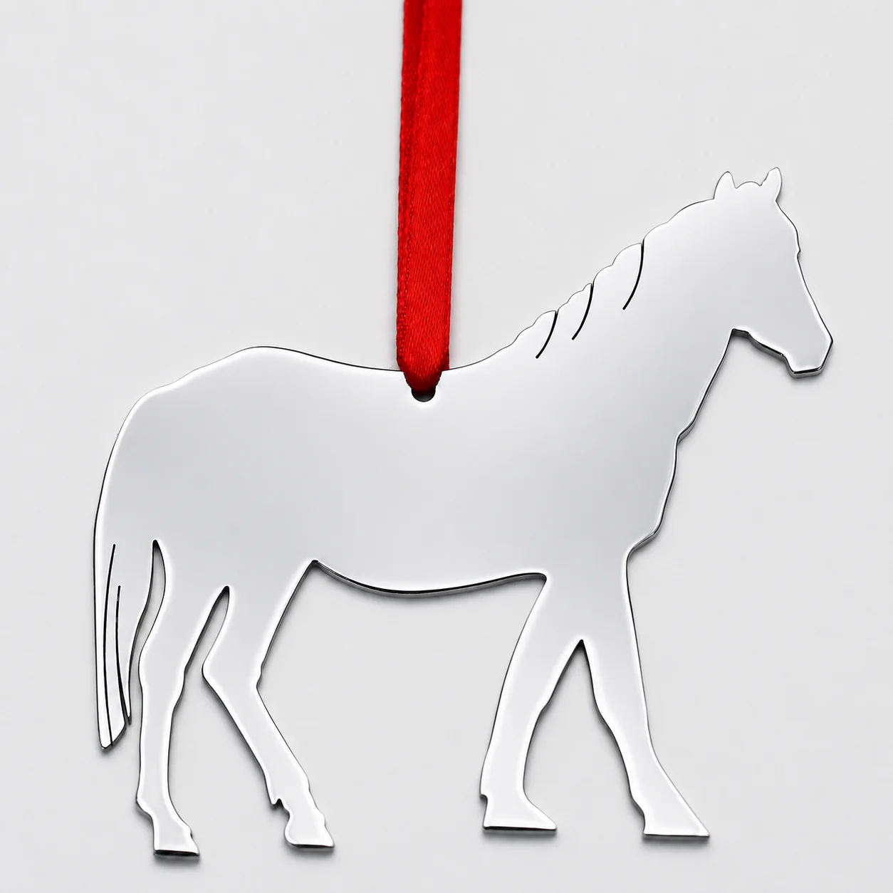 Personalized Name Stainless Steel Horse Ornament