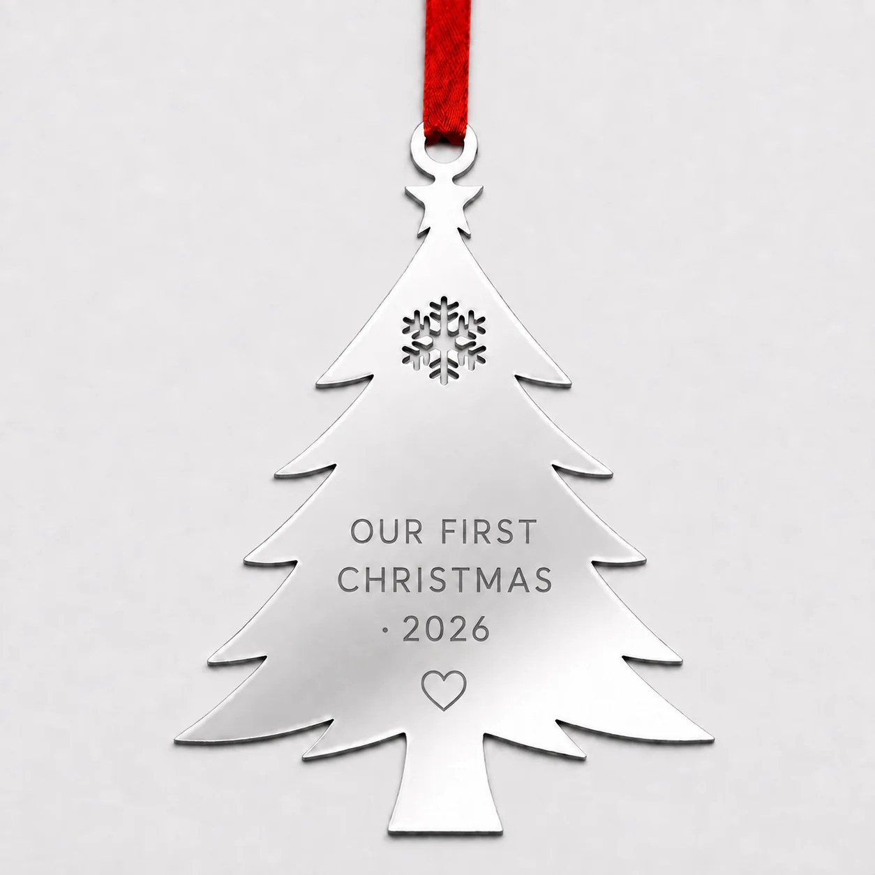 Personalized Snowflake Christmas Tree Ornament - view 2