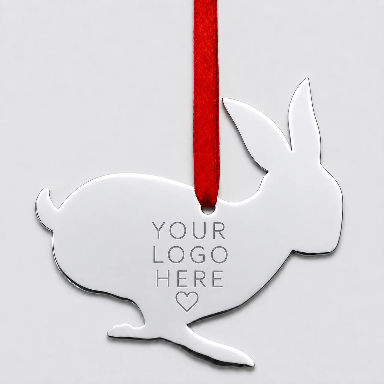 Custom Logo Rabbit Stainless Steel Ornament - view 2