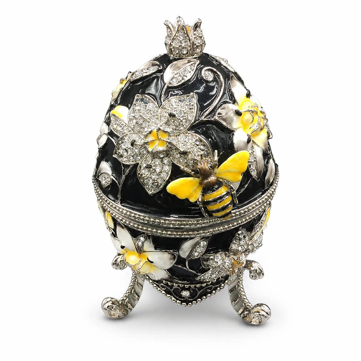 Black Butterfly Garden Egg Trinket Box