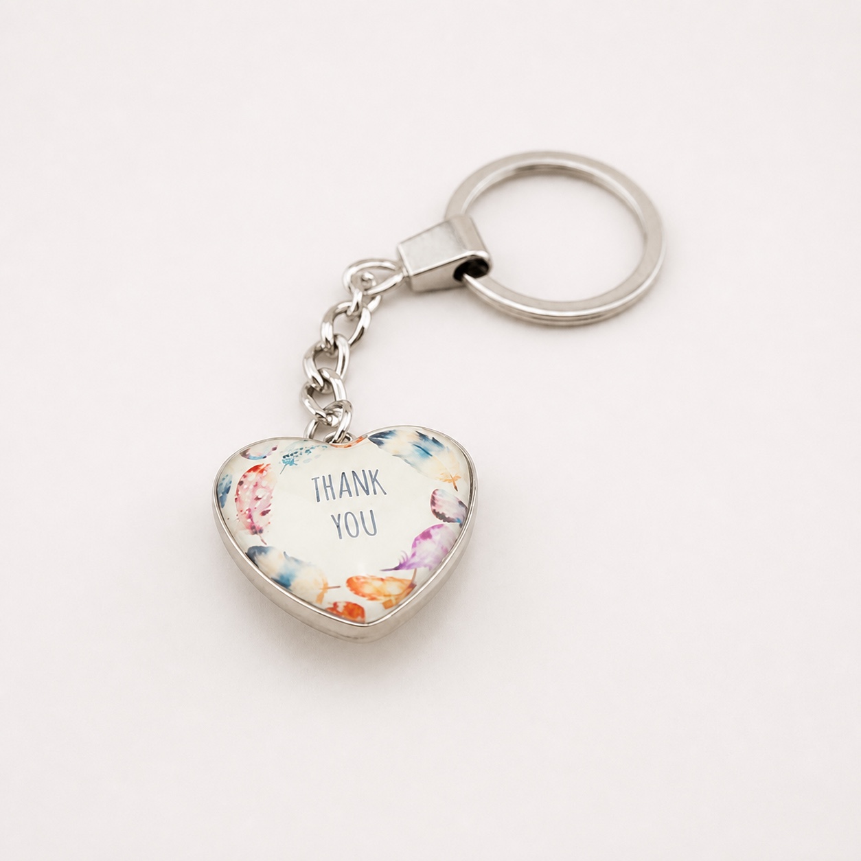 Heart Custom Printed Dome Glass Keychain - view 3