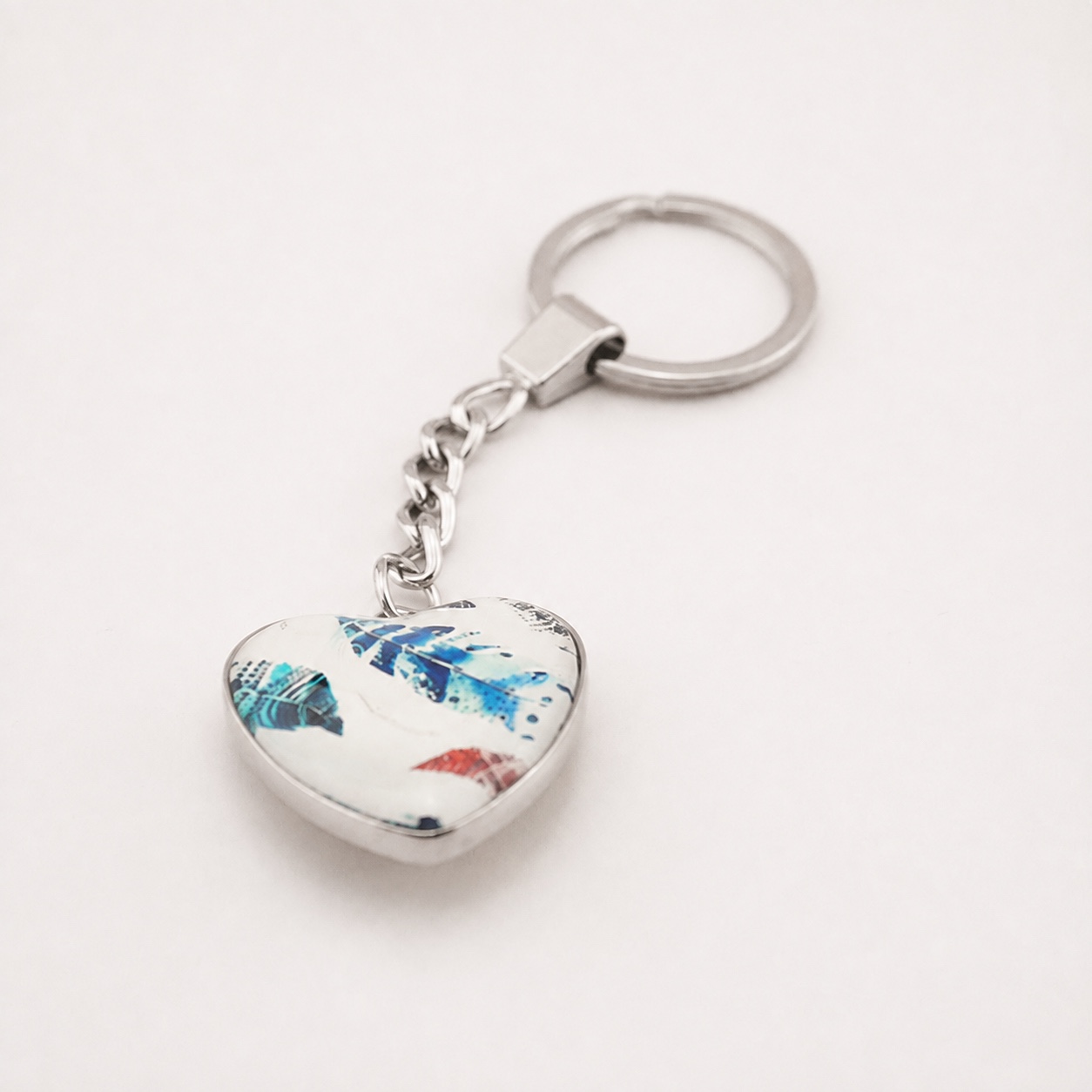 Heart Custom Printed Dome Glass Keychain - view 4