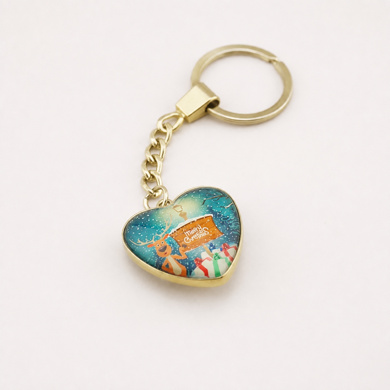 Heart Custom Printed Dome Glass Keychain - view 5