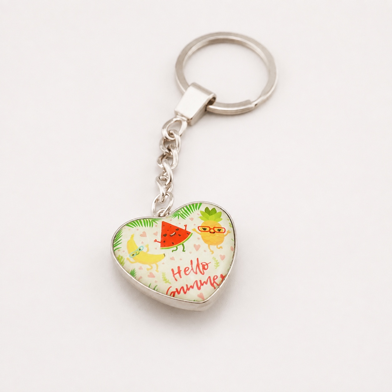 Heart Custom Printed Dome Glass Keychain - view 8