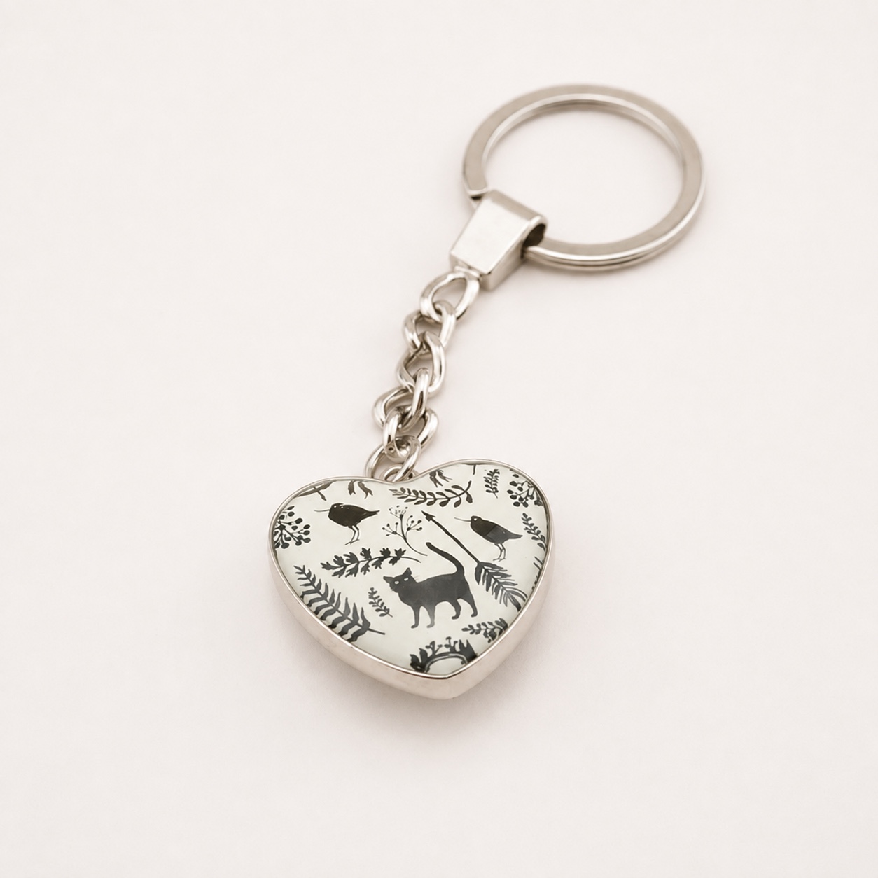 Heart Custom Printed Dome Glass Keychain - view 9