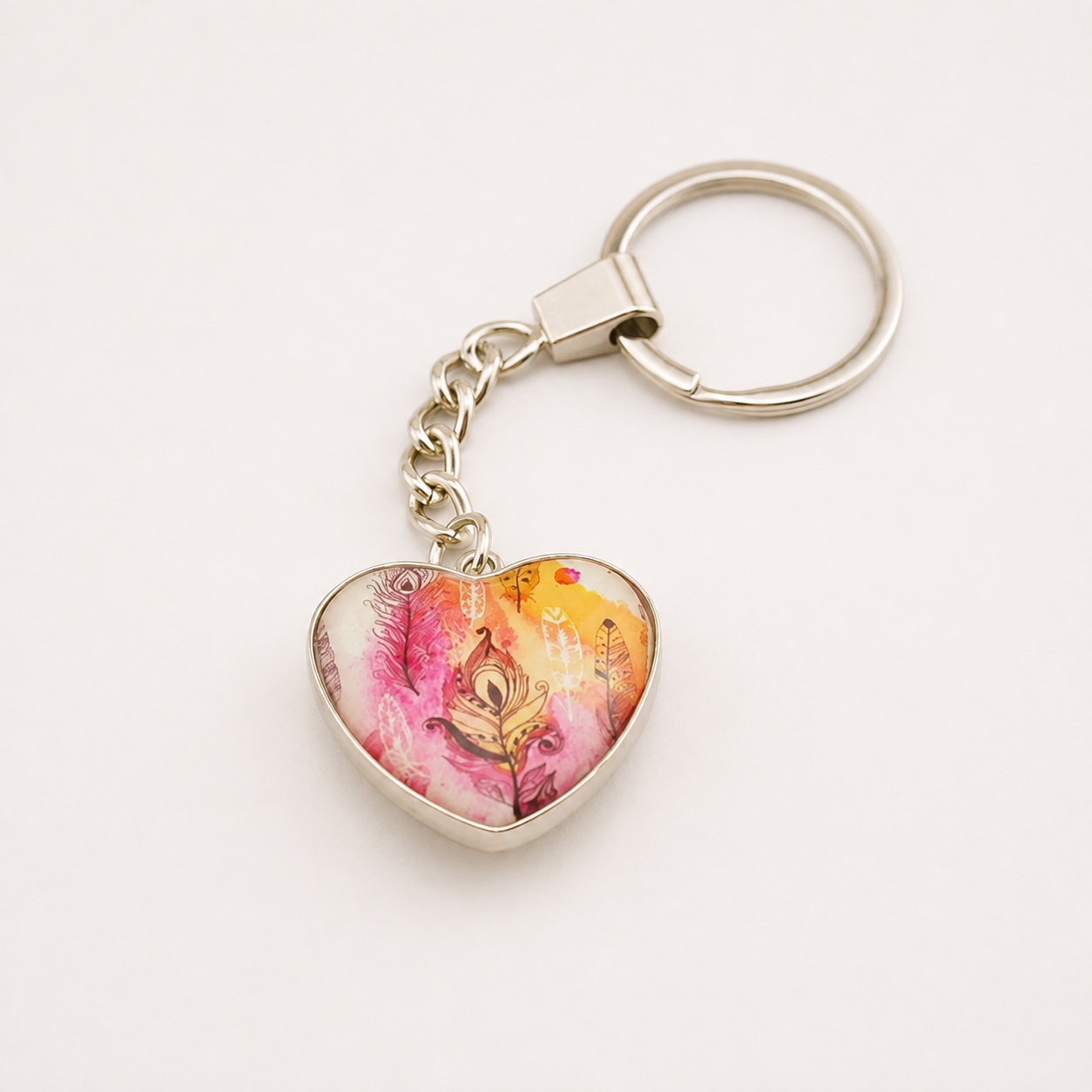 Heart Custom Printed Dome Glass Keychain - view 15