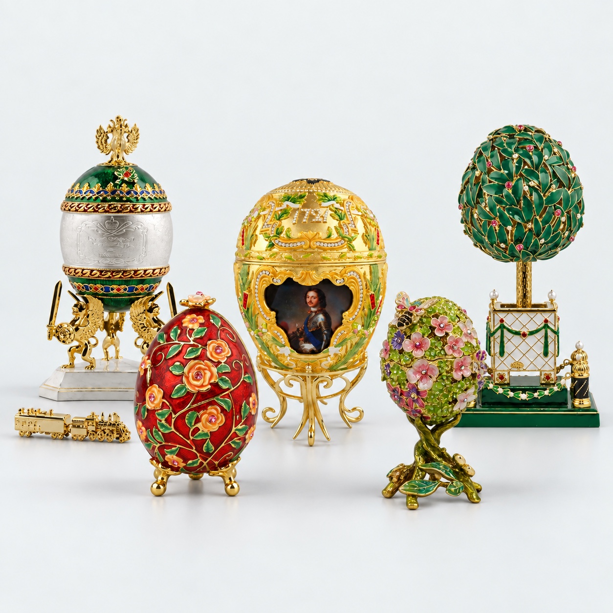 Metal Fabergé-Style Eggs