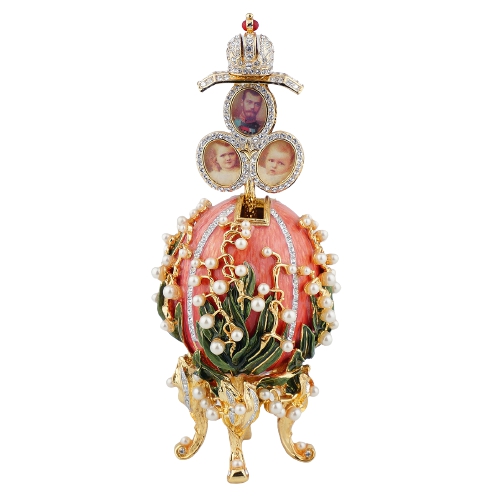 Pink Portrait Family Tree Classic Faberge Egg - view 2