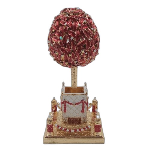 Burgundy Topiary Castle Classic Faberge Egg