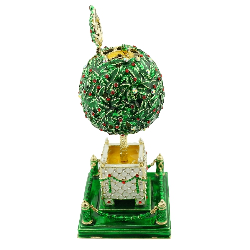 Green Topiary Surprise Classic Faberge Egg - view 1