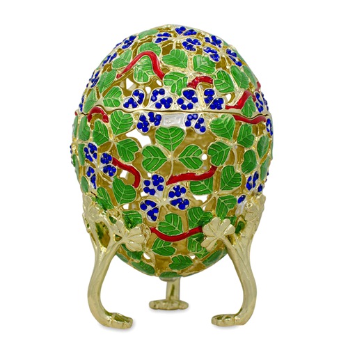 Multicolor openwork garden egg trinket box