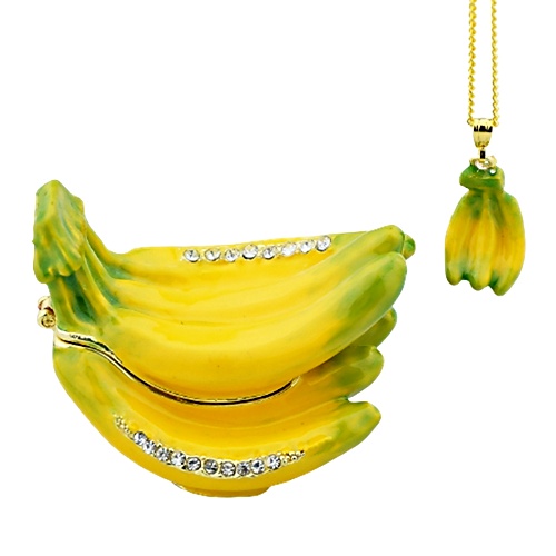 Banana Trinket Box & Necklace Set