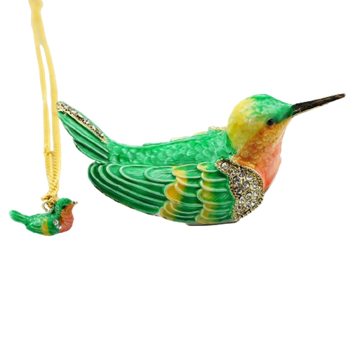 Hummingbird Trinket Box & Necklace Set