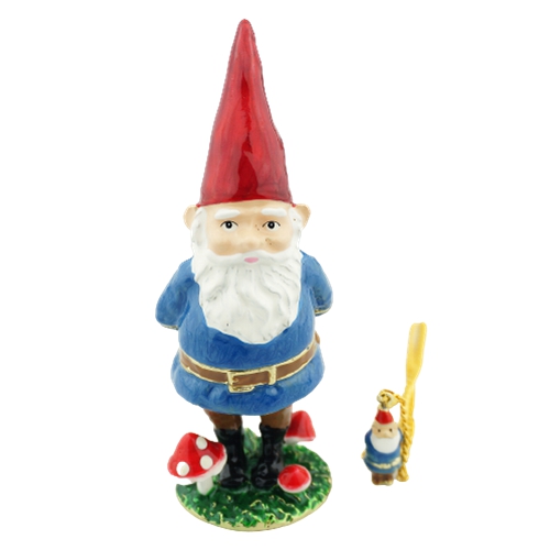 Garden Gnome Trinket Box & Necklace Set