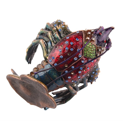 Jeweled Lobster Metal Wine Bottle Holder - view 6