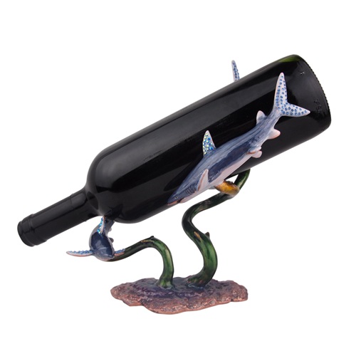 Shark Family Metal Wine Bottle Holder