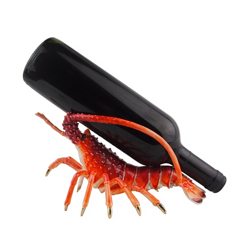 Spiny Lobster Metal Wine Bottle Holder - view 3