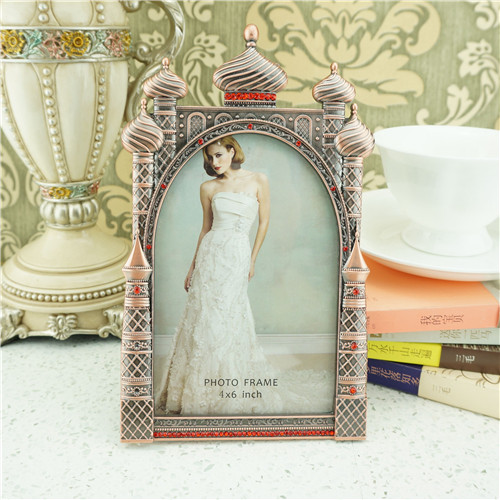 Five-Dome Palace Arch Antique Metal Photo Frame - view 1