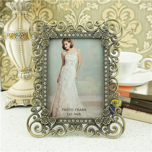 Antique Gold Rose Scrollwork Photo Frame - view 1