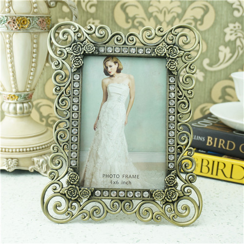 Antique Gold Rose Scrollwork Photo Frame - view 2