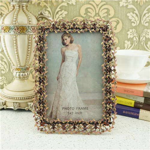 Crystal Leaf Vine Lattice Photo Frame - view 1