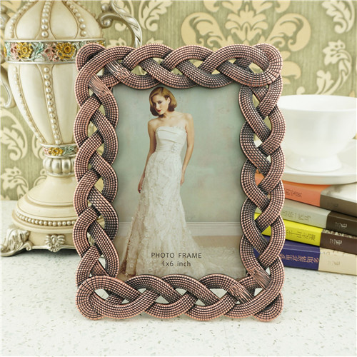 Braided Rope Knot Vintage Metal Photo Frame - view 1