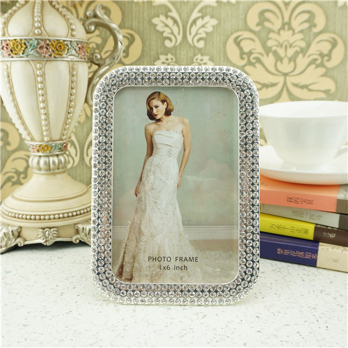 Rounded-Corner Triple Crystal Channel Photo Frame - view 2