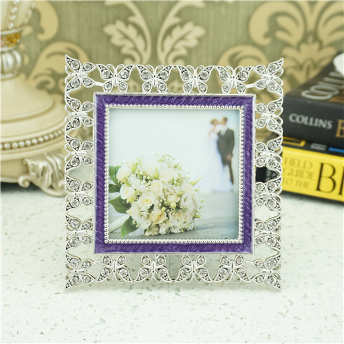 Butterfly Lace Enamel-Trim Multi-Size Jeweled Photo Frame - view 5
