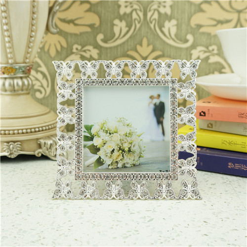 Butterfly Lace Enamel-Trim Multi-Size Jeweled Photo Frame - view 1