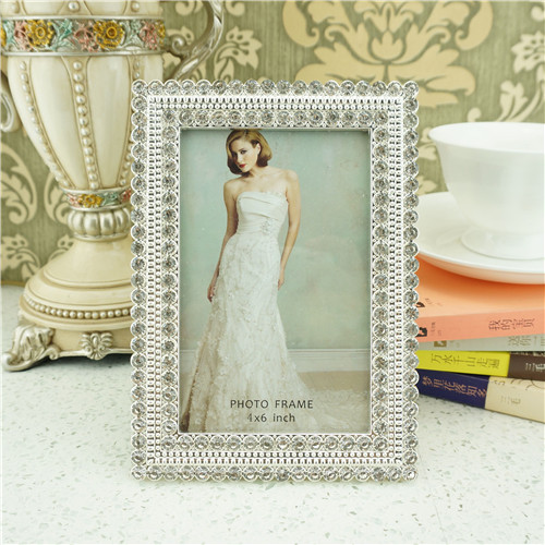 Concentric Crystal Bead Crown-Edge Photo Frame Assortment - view 2