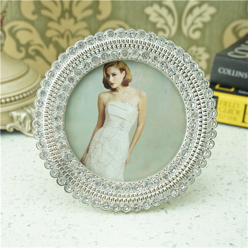 Concentric Crystal Bead Crown-Edge Photo Frame Assortment - view 3
